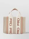Chloé Small Woody Logo-detail Linen Tote Bag