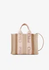 Chloé Carryall Tote With Dual Handles And Shoulder Strap In Beige