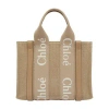 Chloé Small Woody Crossbody Bag In Beige