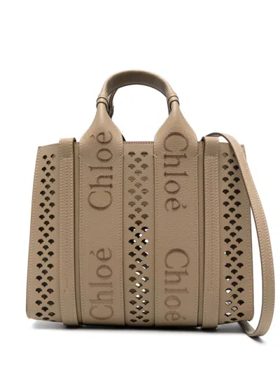 Chloé Kleine Woody Handtasche In Brown