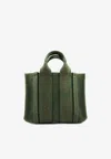 Chloé Small Woody Tote Bag In Green