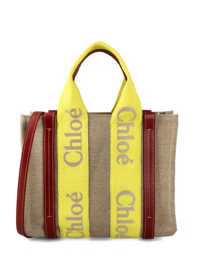 Chloé Small Woody Tote Bag In Multi