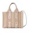 Chloé Small Woody Tote Bag In Nude