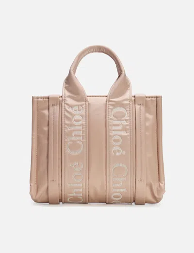 Chloé Small Woody Tote In Pink