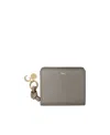 Chloé Small Zipper Wallet In Gray