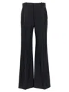 Chloé Black Pants With High Waist And Wide Leg In Viscose Blend Stretch Woman In Black