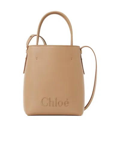 Chloé Sense Mini Bag In Nude