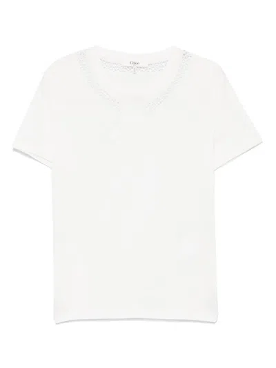 Chloé Snake-motif T-shirt In White