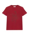 Chloé Snake Printed Crew Neck T-shirt In Red