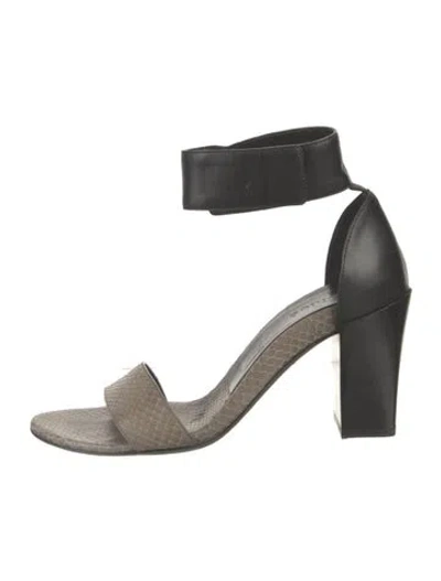 Pre-owned Chloé Snakeskin Animal Print Sandals In Multi