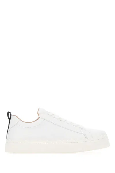 Chloé Lauren Low-top Sneakers In White