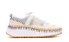Chloé Nama Embroidered Suede And Recycled-mesh Sneakers