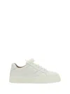 Chloé Lauren Leather Sneakers In White