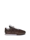 Chloé Kick Leather-trimmed Quilted Suede Sneakers In Brown