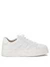 Chloé Lauren Leather Sneakers In White