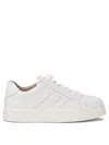 Chloé Lauren Leather Sneakers In White