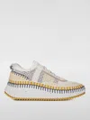 Chloé Nama Low-top Mesh Sneakers With Suede Inserts In Brown