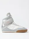 Chloé Almond Toe High-top Sneaker With Quilted Panels In White