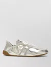 Chloé Sneakers Elasticated Trim Metallic Finish Pull Tab In Silver