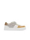 Chloé Lauren Touch Strap Sneakers In Gray