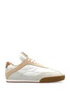 Chloé Multicolor Kick Leather And Suede Sneakers In Tender Peach