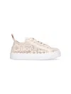 Chloé Baskets Basses Lauren Effet Dentelle In Neutral