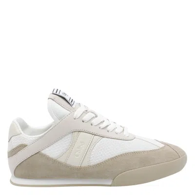 Chloé Kick Sneaker In Smooth Leather In Neutral