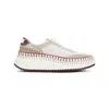 Chloé Nama Textured-sole Lace-up Sneakers In Neutral