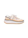 Chloé Chloe Nama Whipstitch-trim Low Top Sneaker In Multi