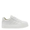 Chloé Lace-up Leather Sneakers In White