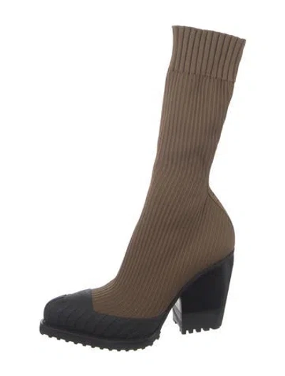 Pre-owned Chloé Sock Boots In Brown