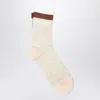 Chloé Socks Beige Mélange With Logo