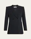 Chloé Soft Crepe Double-breasted Jacket In Black