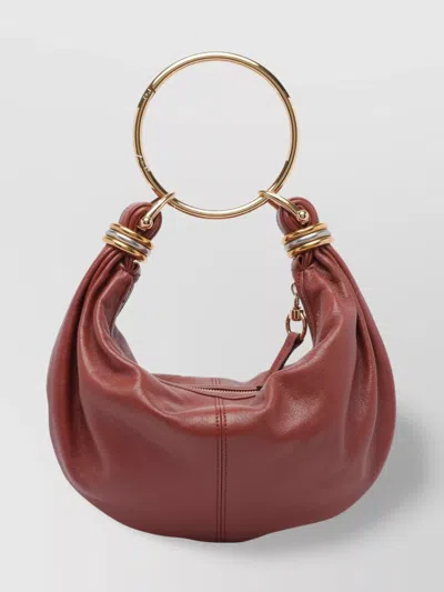 Chloé Soft Leather Round Handle Adaptable Strap Bracelet Bag