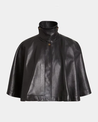 CHLOÉ SOFT NAPA LEATHER CAPELET JACKET