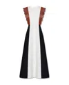 Chloé Chloe  Soft Panama Aloe Linen Midi Drs M In White