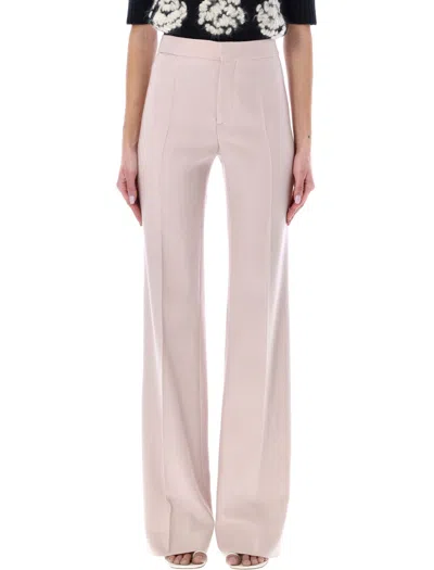 CHLOÉ SOFTLY FEMININE HIGH-RISE FLARED WOOL-BLEND PANTS FOR WOMEN