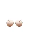 Chloé Sofya Round Frame Sunglasses In Nude