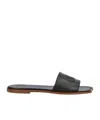 Chloé Logo-embellishment Flat Sandals In Black