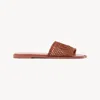 Chloé Soleil Slide Orange Size 6 100% Polyamide