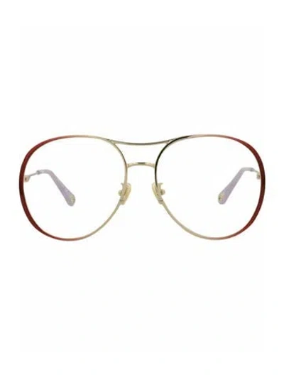 Pre-owned Chloé Solid Eyeglasses W/ Tags In Red
