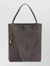 Chloé Spacious Tote Bag Featuring Chain Detail In Gray