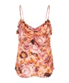 Chloé Spaghetti Strap Camisole In Gray