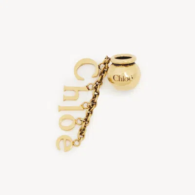 CHLOÉ SPHERE CHLOÉ LETTERS DICE BRACELET CHARM IN BRASS GOLD SIZE ONESIZE 100% BRASS