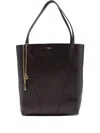 Chloé Spin Charm-detail Tote Bag In Burgundy