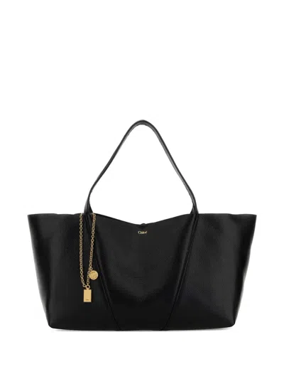 Chloé Spin East-west Tote Bag In Black