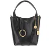 Chloé Spin Garnet Leather Small Tote Bag In Black