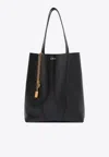 Chloé Spin Grained Leather Tote Bag In Black