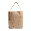 Chloé Spin Grained Leather Tote Bag In Brown