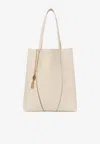 Chloé Spin Grained Leather Tote Bag In Sand